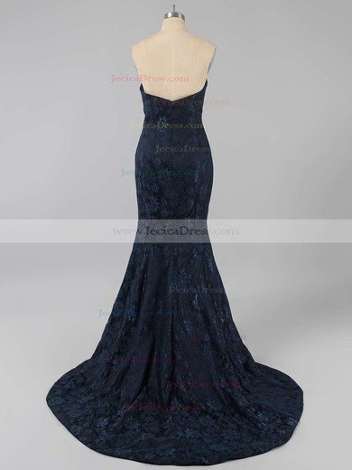 Lace Trumpet/Mermaid Sweetheart Court Train Flower(s) Prom dresses #JCD02016061