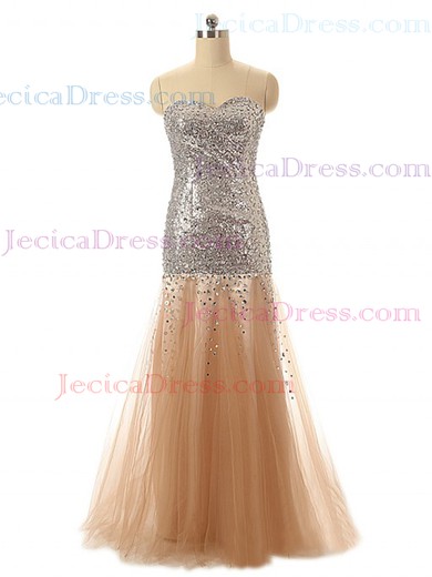 Sweetheart Multi Colored Tulle Sequined Trumpet/Mermaid Different Prom Dresses #JCD02016944