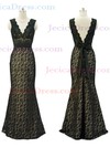 Original Trumpet/Mermaid Lace Sashes / Ribbons V-neck Prom Dresses #JCD02017765