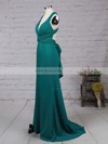 Backless Hunter Silk-like Satin with Split Front Sheath/Column Sexy Prom Dress #JCD02018713