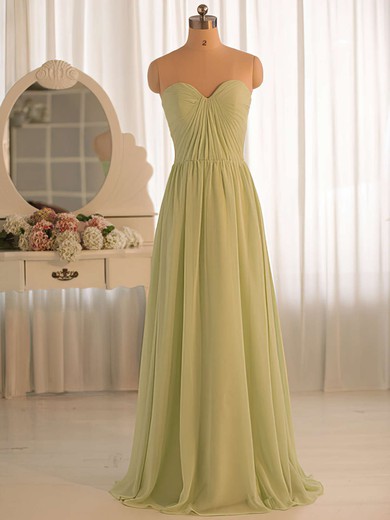 Floor-length Chiffon Ruffles For Cheap Sweetheart Bridesmaid Dresses #JCD01012412