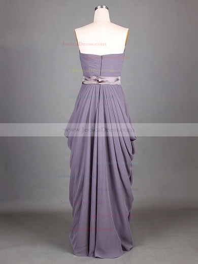 Exclusive Chiffon Sashes/Ribbons Strapless Grape A-line Bridesmaid Dresses #JCD01012417