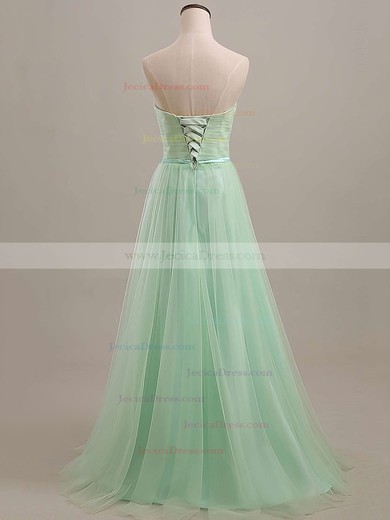 Affordable Ball Gown Tulle with Sashes/Ribbons Sweetheart Bridesmaid Dresses #JCD01012446