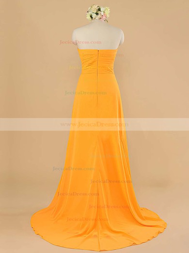 Simple Sweetheart Chiffon Ruffles Sheath/Column Sleeveless Bridesmaid Dress #JCD01012484