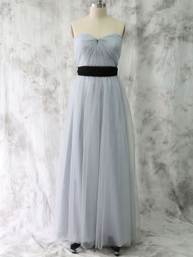 Ladies Sweetheart Tulle Sashes/Ribbons A-line Bridesmaid Dress #JCD01012530