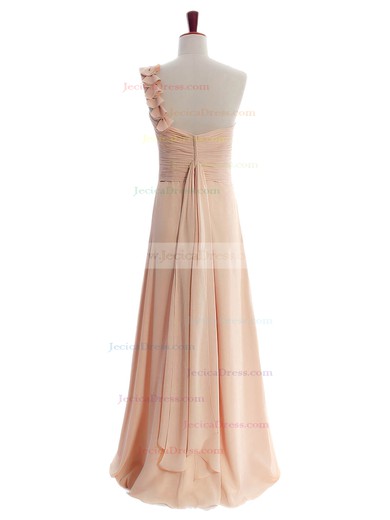 Top Chiffon with Pleats Floor-length One Shoulder Bridesmaid Dresses #JCD01012597