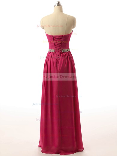 Sweetheart Chiffon Floor-length Criss Cross For Less Prom Dresses #JCD020101633