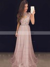 Daffodil Scoop Neck Chiffon Appliques Lace Boutique Long Prom Dresses #JCD020102057