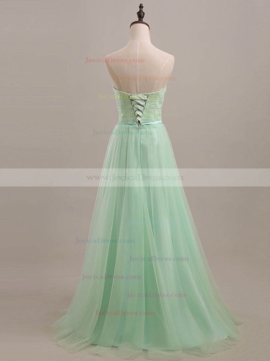 Sweetheart Floor-length Tulle Sashes / Ribbons Online Bridesmaid Dresses #JCD01012734