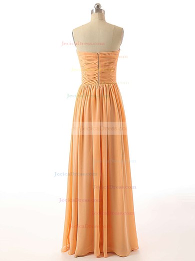 Floor-length Sweetheart Ruched Chiffon Elegant Bridesmaid Dresses #JCD01012736