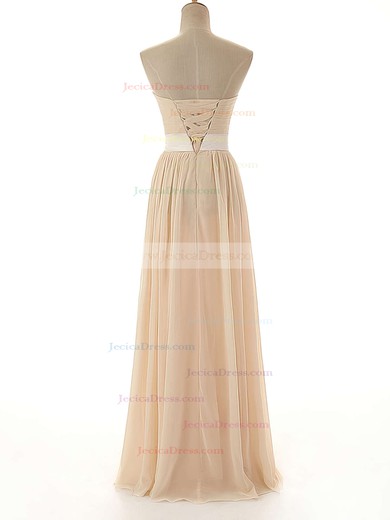 Promotion A-line Chiffon Criss Cross Sweetheart Long Bridesmaid Dress #JCD01012742