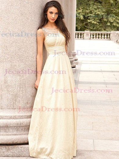 Scoop Neck Floor-length Chiffon with Beading Original Prom Dress #JCD020102326