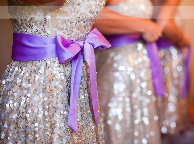 Amazing Sequined Sashes / Ribbons Sweetheart Short/Mini Bridesmaid Dress #JCD01012775