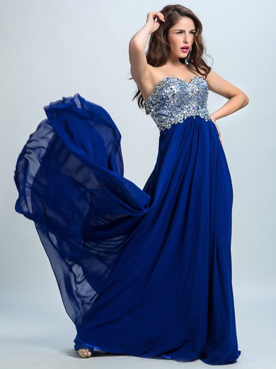 Great Empire Crystal Detailing Sweetheart Chiffon Prom Dresses #JCD020102288