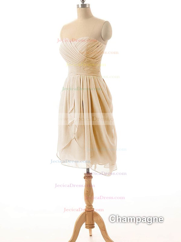 Sweetheart Ruffles Chiffon Fashion Short/Mini Lavender Bridesmaid Dress #JCD01012825