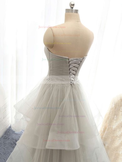 Princess Sweetheart Tulle Court Train Criss Cross Lace-up Popular Prom Dresses #JCD020102403