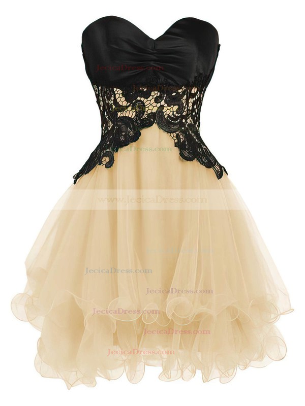 Princess Sweetheart Organza Short/Mini Tiered Nicest Prom Dresses #JCD020102562