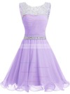Short/Mini A-line Scoop Neck Chiffon with Beading Pretty Prom Dresses #JCD020102720