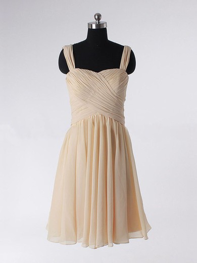 Chiffon A-line Sweetheart Short/Mini Draped Prom dresses #JCD02013594
