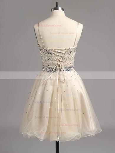 Short/Mini A-line Sweetheart Organza Beading Affordable Prom Dresses #ZPJCD02014607