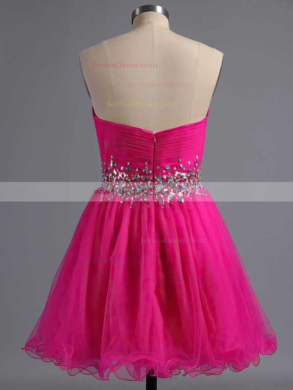 A-line Sweetheart Tulle Short/Mini Beading Wholesale Prom Dresses #ZPJCD02041945