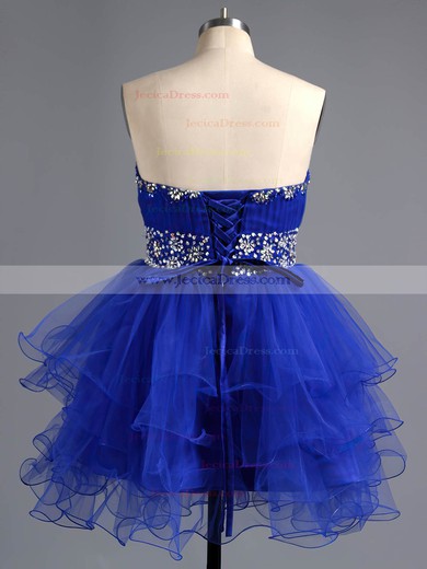 Boutique A-line Sweetheart Tulle Beading Short/Mini Prom Dresses #ZPJCD02041947