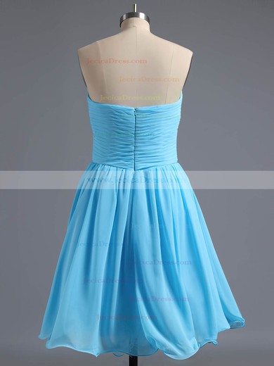 A-line Sweetheart Chiffon Short/Mini Crystal Detailing Discounted Prom Dresses #ZPJCD02042295