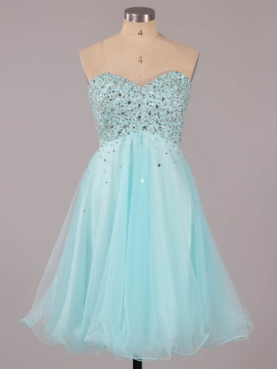 A-line Sweetheart Tulle with Beading Short/Mini Original Prom Dresses #ZPJCD02051314
