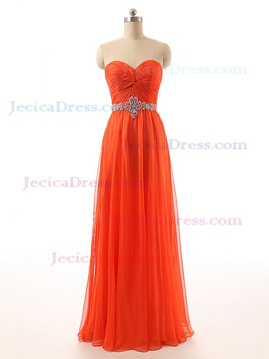 A-line Sweetheart Chiffon with Beading Floor-length Fabulous Prom Dresses #JCD020102789
