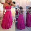 A-line Scoop Neck Chiffon Tulle Pearl Detailing Floor-length Short Sleeve Modern Prom Dresses #JCD020102817