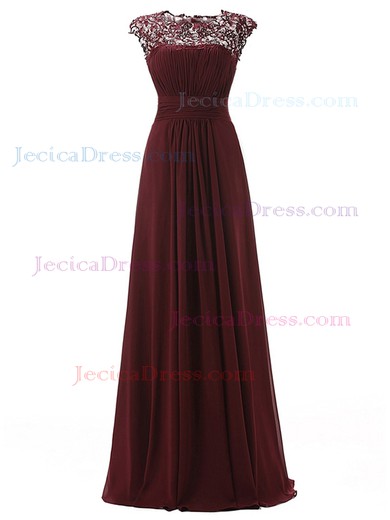 Promotion Scoop Neck Chiffon with Appliques Lace Floor-length Empire Prom Dresses #JCD020102885