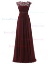 Promotion Scoop Neck Chiffon with Appliques Lace Floor-length Empire Prom Dresses #JCD020102885