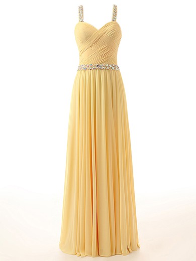 Discounted A-line Sweetheart Chiffon with Beading Floor-length Prom Dresses #JCD020102894
