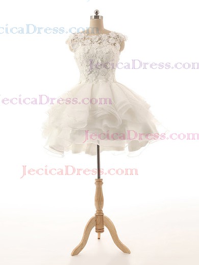 Ball Gown Scoop Neck Tulle with Appliques Lace Cute Short/Mini Prom Dresses #JCD020103064