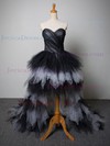 Glamorous Asymmetrical Ball Gown Sweetheart Tulle with Tiered High Low Prom Dresses #JCD020103182