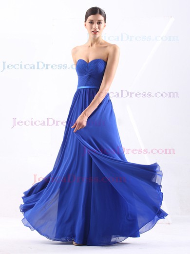 Chiffon A-line Sweetheart Floor-length with Sashes / Ribbons Prom Dresses #JCD020103789