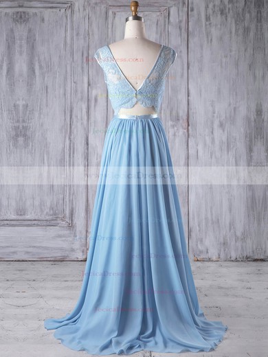 Chiffon Tulle A-line Scoop Neck Sweep Train with Sashes / Ribbons Bridesmaid Dresses #JCD01013192