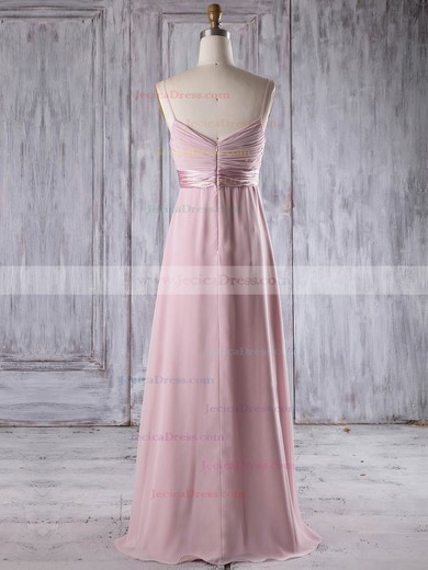 Chiffon Empire V-neck Floor-length with Flower(s) Bridesmaid Dresses #JCD01013253