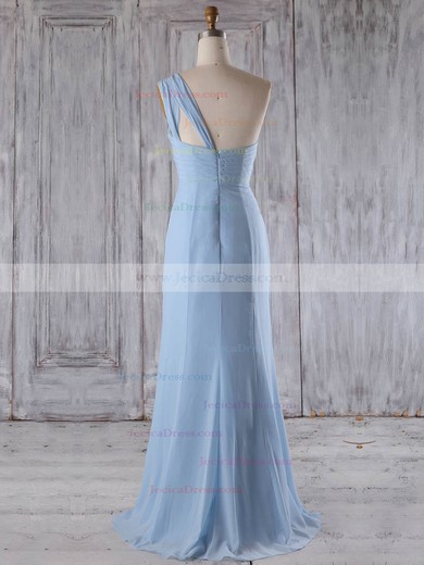 Chiffon A-line Scoop Neck Floor-length with Ruffles Bridesmaid Dresses #JCD01013268