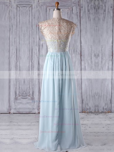 Lace Chiffon A-line Sweetheart Floor-length with Ruffles Bridesmaid Dresses #JCD01013327