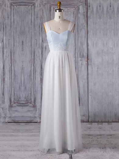 Tulle A-line Sweetheart Floor-length with Appliques Lace Bridesmaid Dresses #JCD01013352