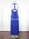 Jersey A-line V-neck Ankle-length with Ruffles Bridesmaid Dresses #JCD01013137