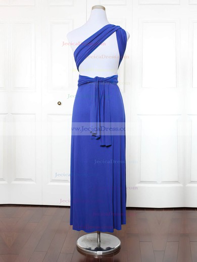 Jersey A-line One Shoulder Ankle-length with Ruffles Bridesmaid Dresses #JCD01013149