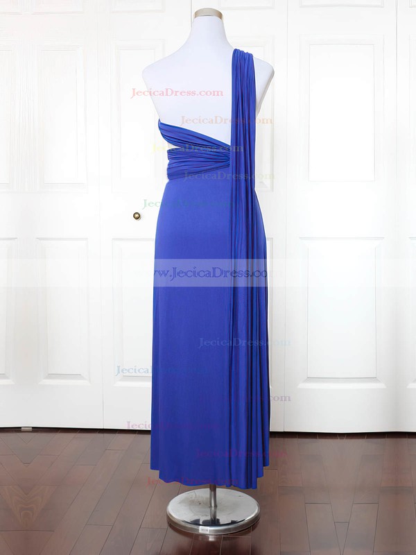 Jersey A-line One Shoulder Ankle-length with Ruffles Bridesmaid Dresses #JCD01013171