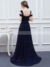 Chiffon A-line V-neck Sweep Train with Split Front Bridesmaid Dresses #JCD01013426