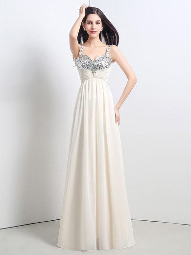 Chiffon Empire Sweetheart Floor-length with Beading Prom Dresses #JCD020104183
