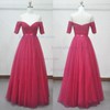 Tulle Princess Scoop Neck Floor-length with Sashes / Ribbons Prom Dresses #JCD020104227