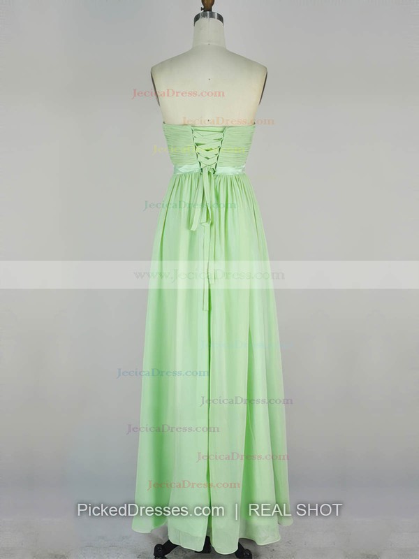 Chiffon A-line Sweetheart Floor-length with Sashes / Ribbons Prom Dresses #JCD020104243