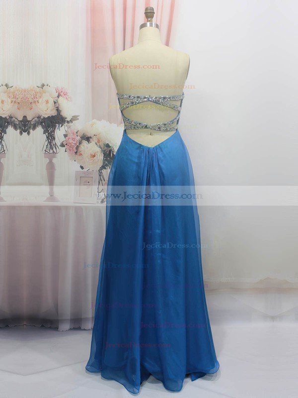 Chiffon Empire Sweetheart Floor-length with Crystal Detailing Prom Dresses #JCD020104264
