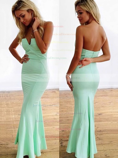 Jersey Trumpet/Mermaid Strapless Ankle-length with Ruffles Prom Dresses #JCD020104418